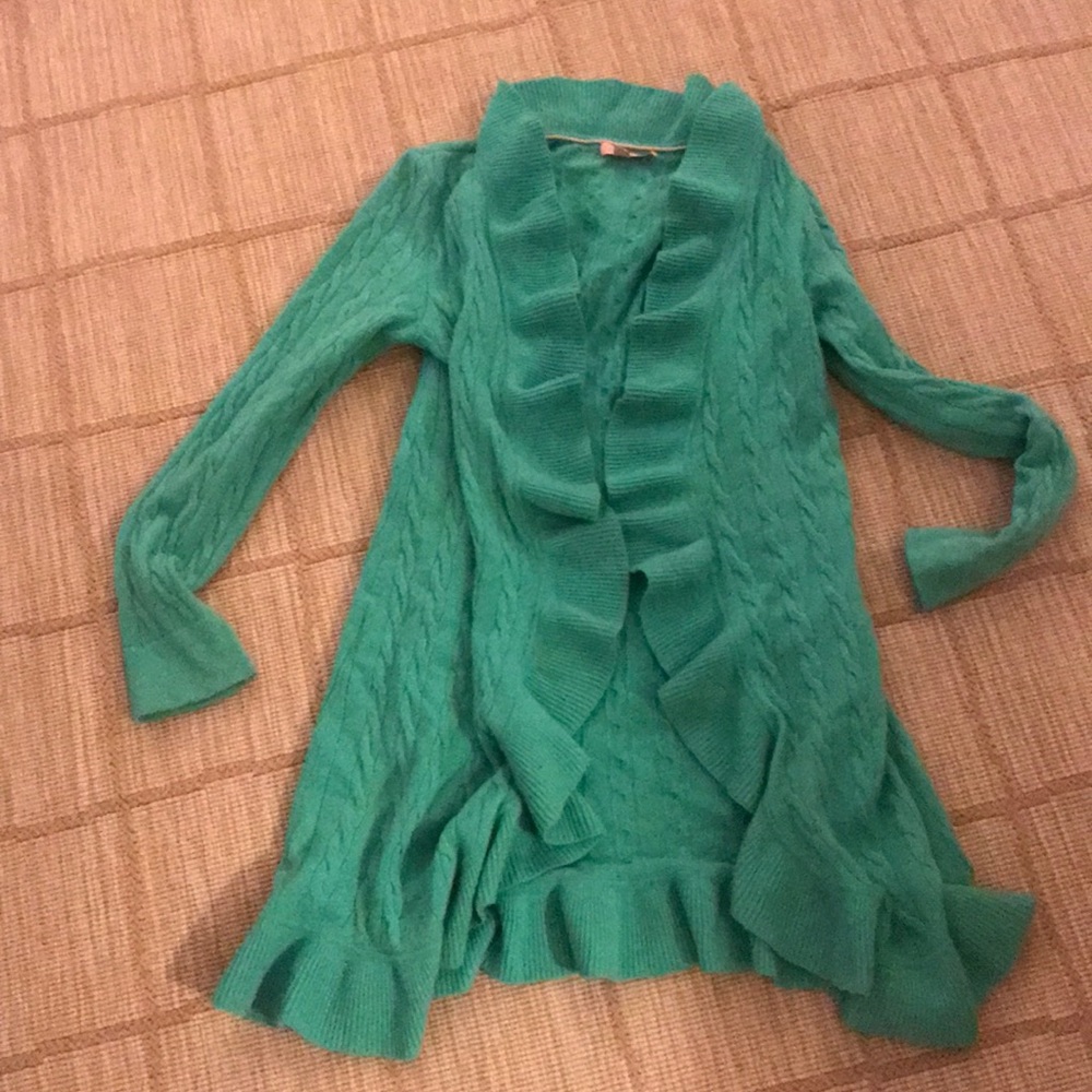 Lilly Pulitzer turquoise cardigan sweater
